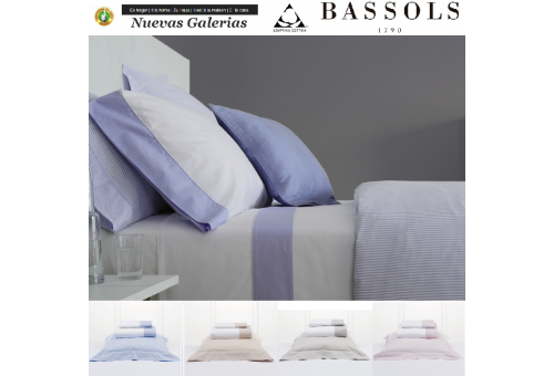 Bassols Completo Lenzuola Cannes | Bassols - 1 Set lenzuola Cannes di Bassols 100% cotone egiziano 200 fili mercerizzati. 3 pezz