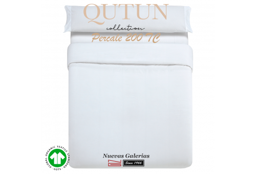 GOTS Organic Cotton Duvet Cover set | Qutun White 200 threads
