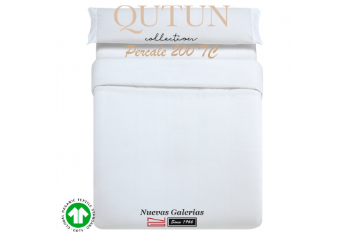 Housse de Couette de coton biologique GOTS | Qutun Blanc 200 fils