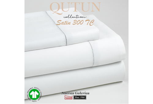 Federe in cotone organico GOTS | Qutun Bianco 300 fili