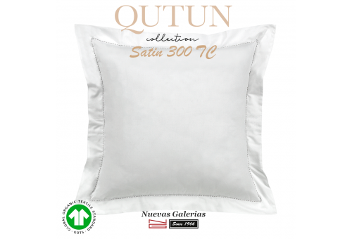 Taie D'Oreiller de coton biologique GOTS | Qutun Blanc 300 fils