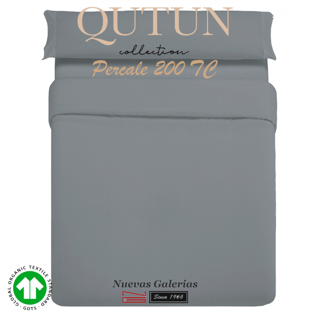 Completo Copripiumino in cotone organico GOTS | Qutun Frassino 200 fili