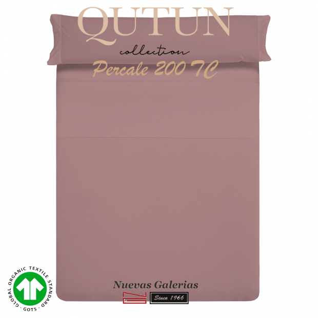 Completo Lenzuola in cotone organico GOTS | Qutun Nettare 200 fili