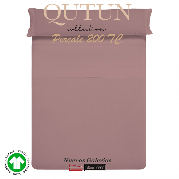 Ensemble de draps de coton biologique GOTS | Qutun Nectar 200 fils