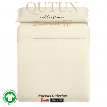 Completo Copripiumino in cotone organico GOTS | Qutun Naturale 300 fili