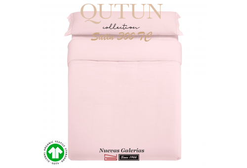 Housse de Couette de coton biologique GOTS | Qutun Rose 300 fils