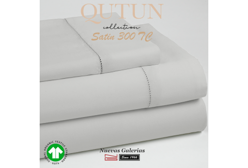 Juego de Sábanas Algodón Orgánico GOTS | Qutun Perla 300 hilos