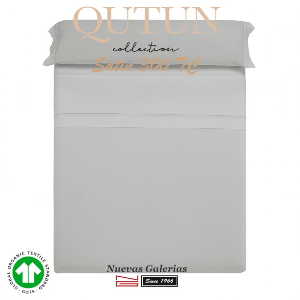 Completo Lenzuola in cotone organico GOTS | Qutun Perla 300 fili