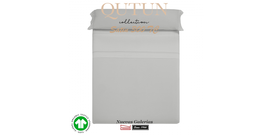 Juego de Sábanas Algodón Orgánico GOTS | Qutun Perla 300 hilos