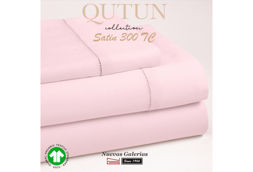 GOTS Organic Cotton Duvet Sheet Set | Qutun Pink 300 threads