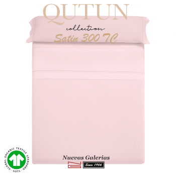 Completo Lenzuola in cotone organico GOTS | Qutun Rosa 300 fili