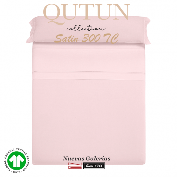 GOTS Organic Cotton Duvet Sheet Set | Qutun Pink 300 threads