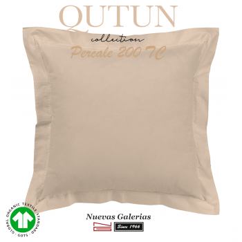 GOTS Organic Cotton Sham | Qutun taupe 200 threads
