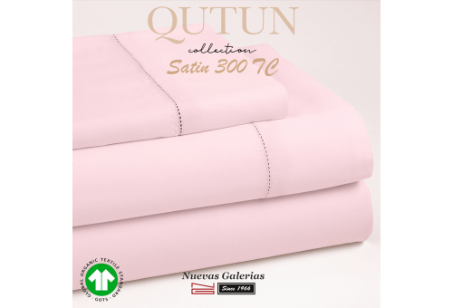 Cuadrante Algodón Orgánico GOTS | Qutun Rosa 300 hilos