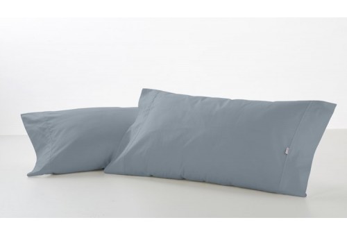 Funda de almohada COMBI LISOS. 100% algodón (144 hilos) 254-ACERO