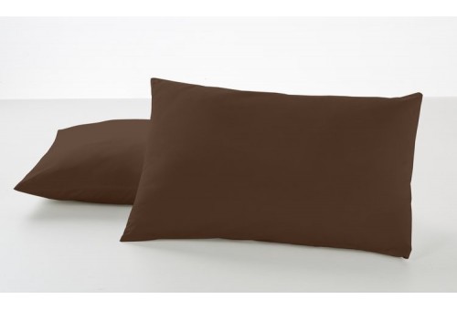 Funda de almohada COMBI LISOS. 100% algodón (144 hilos) 025-CAFE