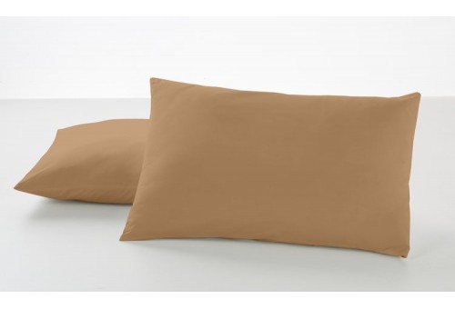 Funda de almohada COMBI LISOS. 100% algodón (144 hilos) 006-MARRON