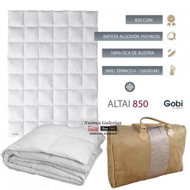 Ferdown Couette naturelle 100% Oie de Sibérie 850 CUIN 120 grs | Ferdown - 1 Relleno Nordico 100% Virgen Oca Blanca de Siberia&nbsp;|