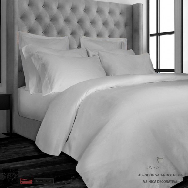 Set copripiumino Lasaint 300 fili di raso di cotone | Silk Platino