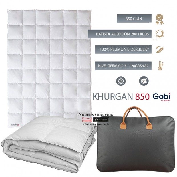 Couette naturelle 100% EiderBulk® 850 CUIN 120 grs | Ferdown