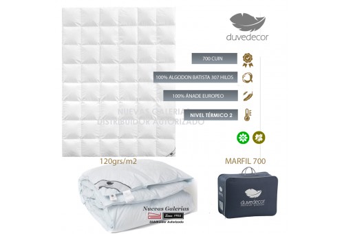 Duvedecor Down Comforter - Marfil 700 | Thermal Level 2