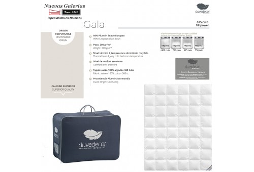 Couette Hiver 100% Canard de Normandie - Gala 675 | Duvedecor