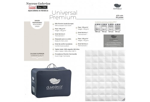 Piumino d´anatra Duvedecor Universal 180 grs 675 | Inverno