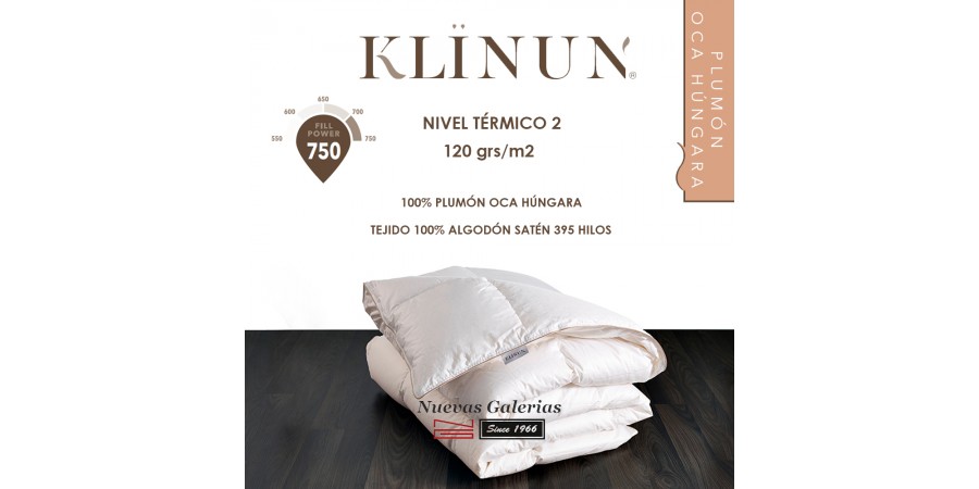 Couette naturelle 100% oie hongroise 750 CUIN 120 grs | Klïnun