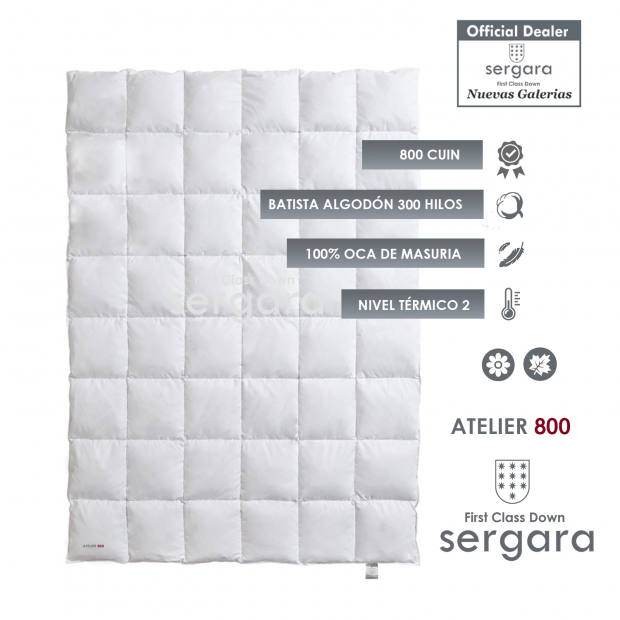 Piumino d´Oca Sergara Atelier 800 | Primavera