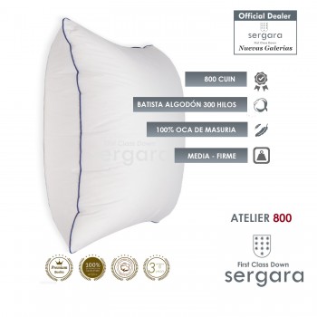 Cuscino quadrato d´Oca Sergara Atelier 800 | Medio