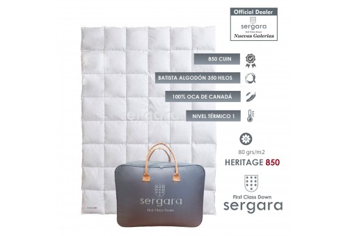 Sergara Heritage 850 Fill Power Summer Down Comforter
