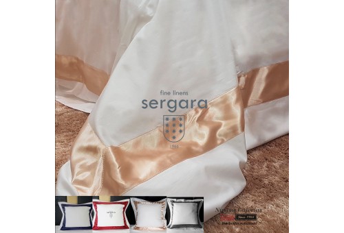 Housse de couette Sergara de coton Égyptien 600 fils | Bicolor