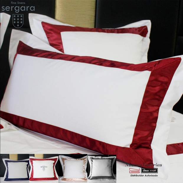 Taie doreiller Sergara de coton Égyptien 600 fils | Bicolor