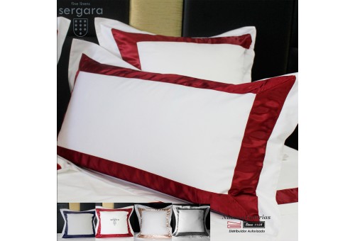 Sergara Pillowcase 600 Thread Egyptian Cotton Sateen | Bicolor