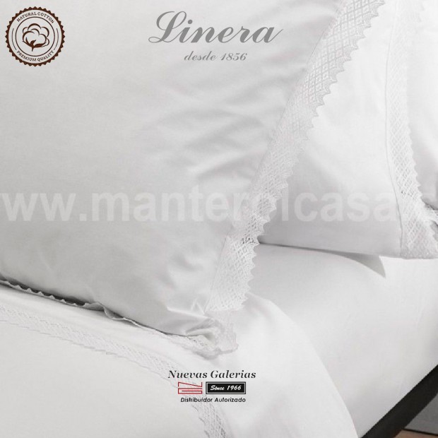 Completo Lenzuola Linera 200 filo cotone | Crochet Bianco