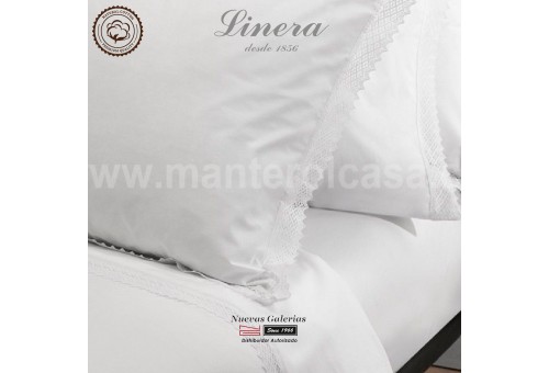 Completo Lenzuola Linera 200 filo cotone | Crochet Bianco