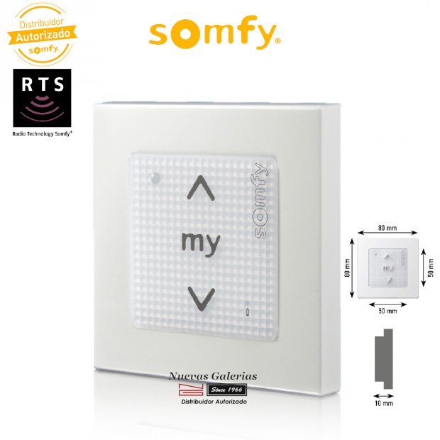 Commande murale Smoove Origin RTS Pure | Somfy