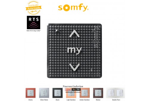 Smoove RTS Wall Switch Black Shine| Somfy
