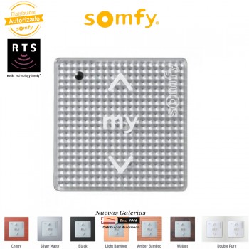 Smoove RTS Wall Switch Silver Shine| Somfy
