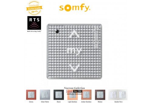 Smoove RTS Wall Switch Silver Shine| Somfy