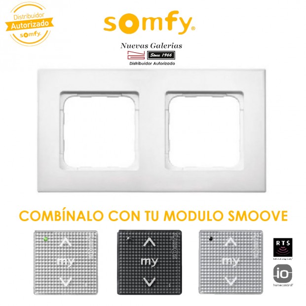 Cornice doppia Pure per moduli di comando Smoove | Somfy