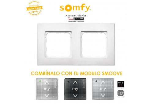 Cornice doppia Pure per moduli di comando Smoove | Somfy