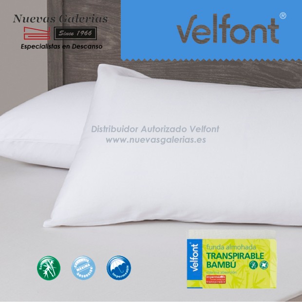 Funda de Almohada BambÃº Impermeable Blanca | Velfont