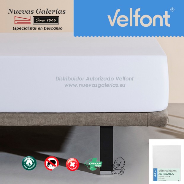 Velfont Fitted Sheet | Anti-mite 60x120