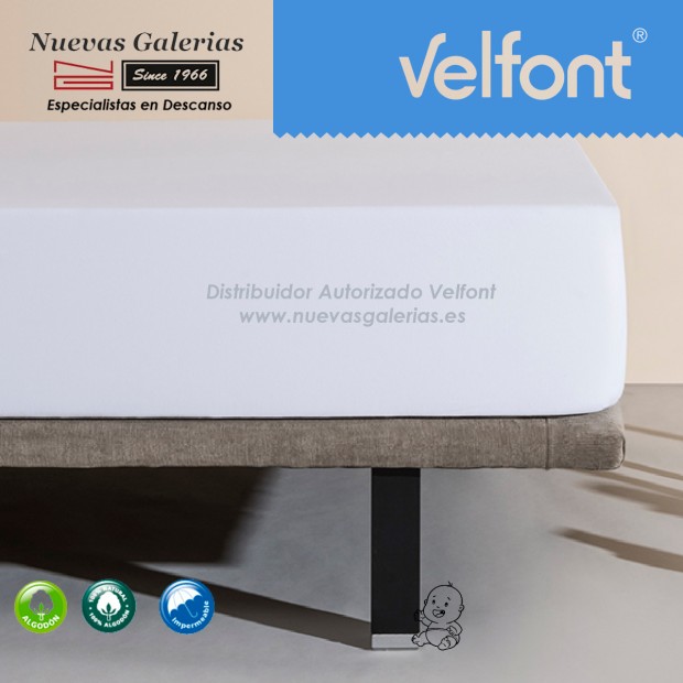 Velfont Fitted Sheet | Waterproof White 60x120