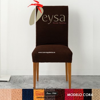 Eysa Strechhusse für Stühle ohne Rückenlehne - Zweier Set | Cora