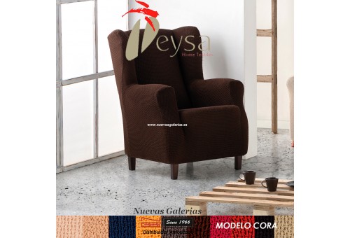 Eysa Elastic Wing Chair Sofa Cover | Cora