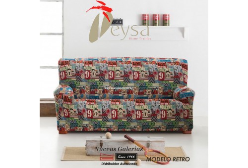Eysa Elastic sofa cover | Graffiti Retro