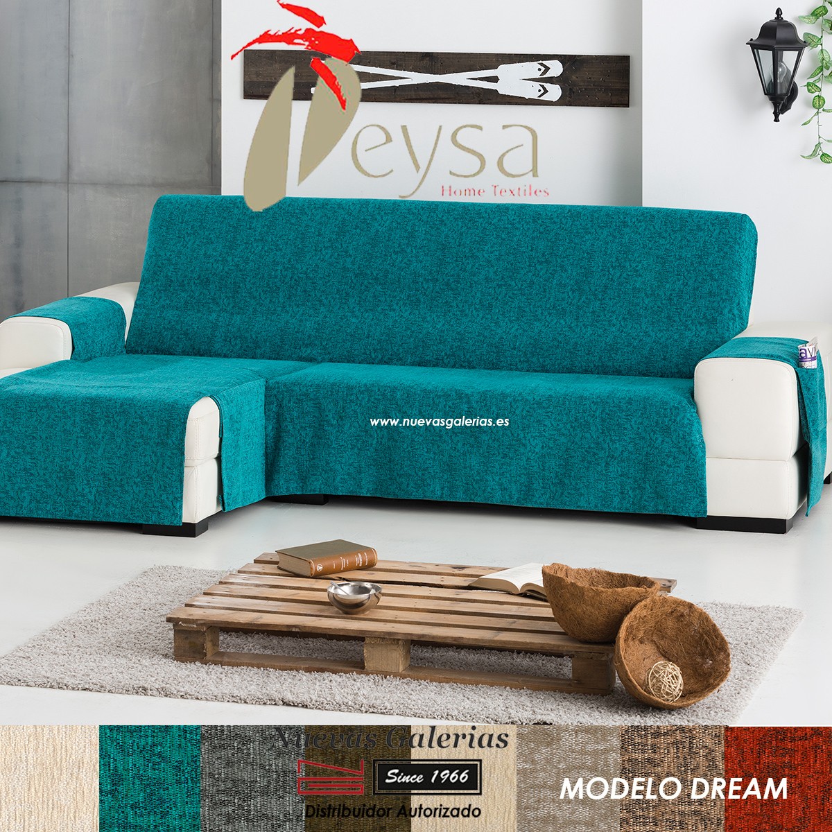 Eysa Practica sofa cover Chaise Longue| Dream - Nuevas Galerias