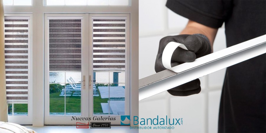 Estor Enrollable Noche y dia Fit-NEOLUX® Adhesivo | Bandalux
